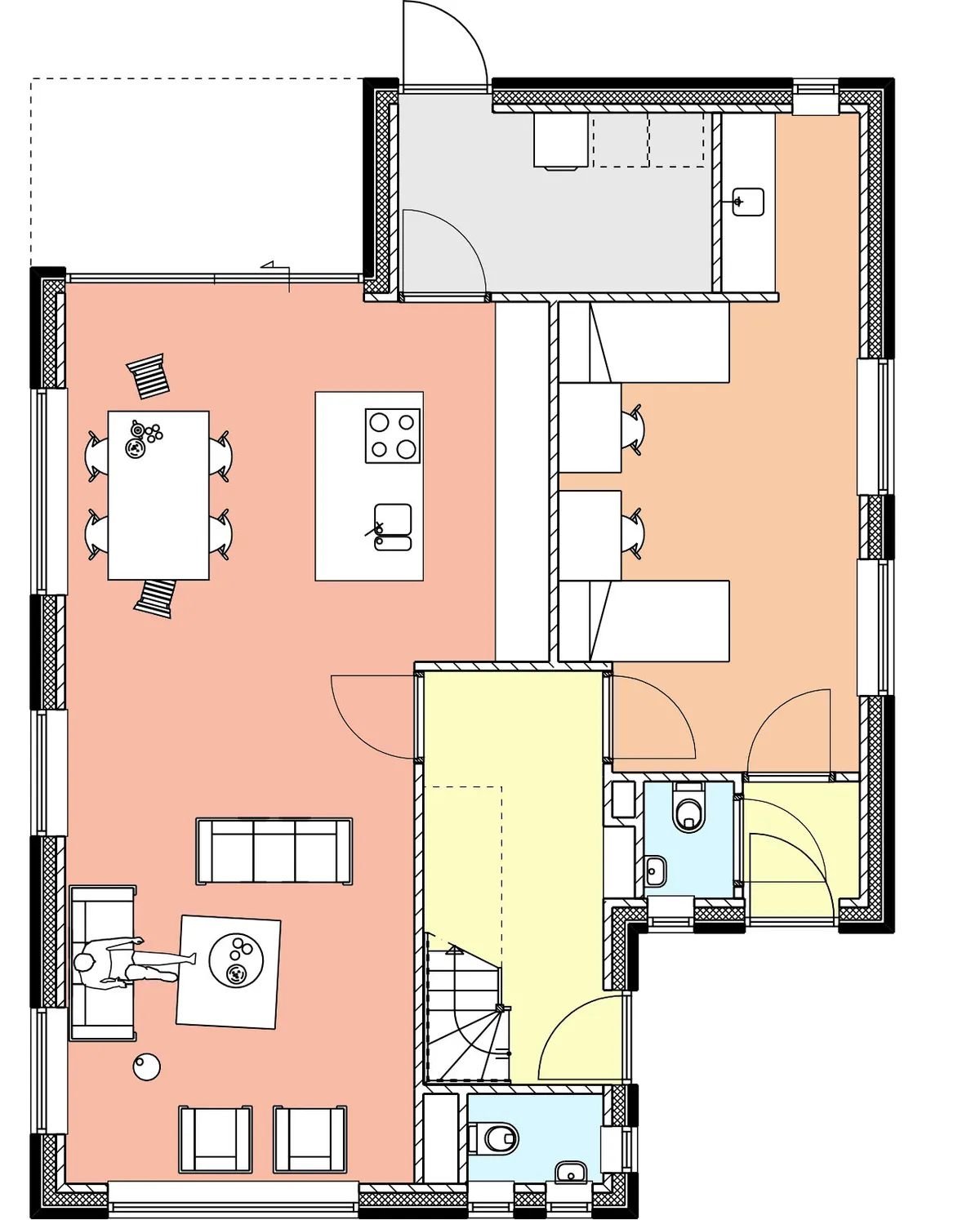 Plattegrond van de begane grond
