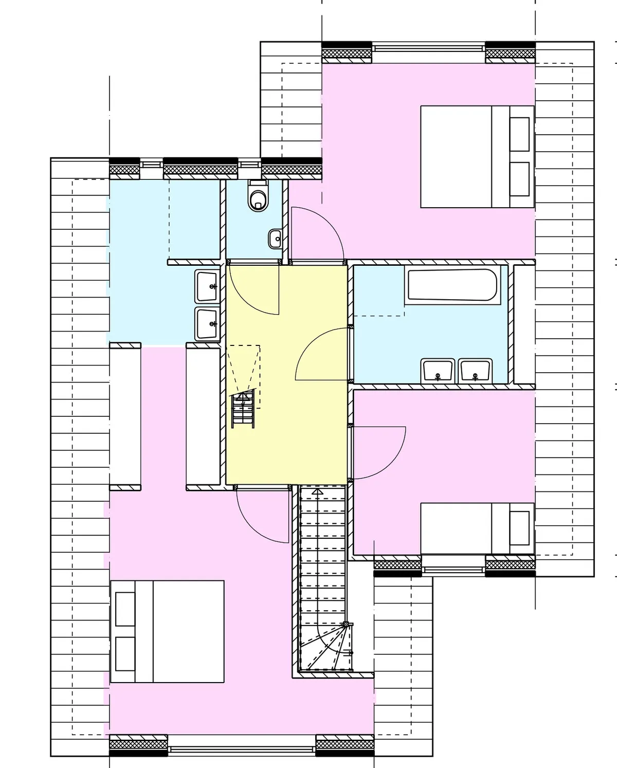 Plattegrond van de verdieping