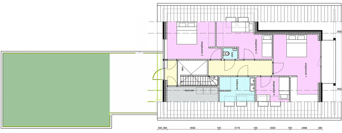 Plattegrond van de verdieping